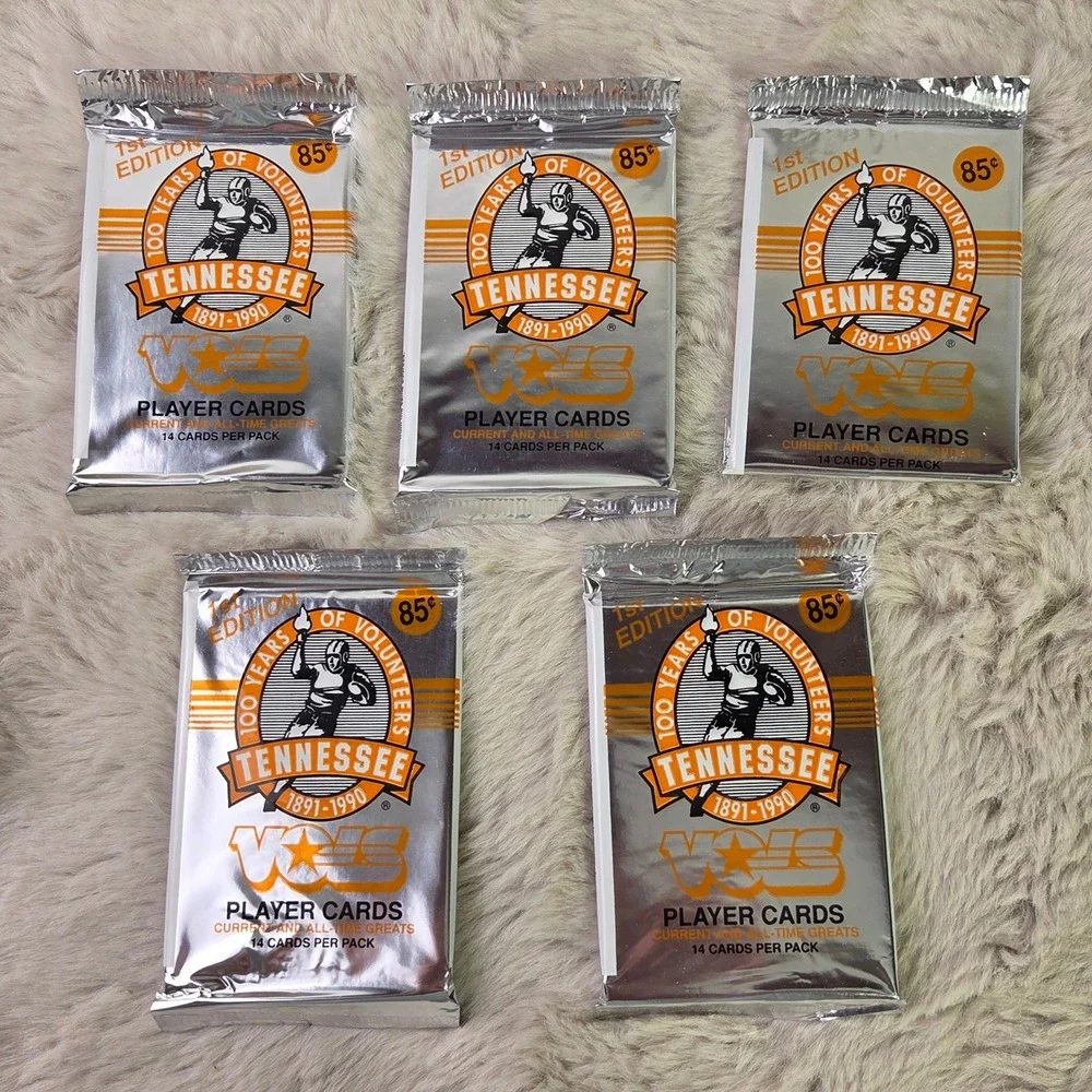 5 Tennessee Vols 100 Years of Volunteers 1st Edition Player Card Packs 1891-1990